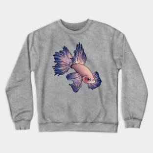 Purple and pink fish Crewneck Sweatshirt